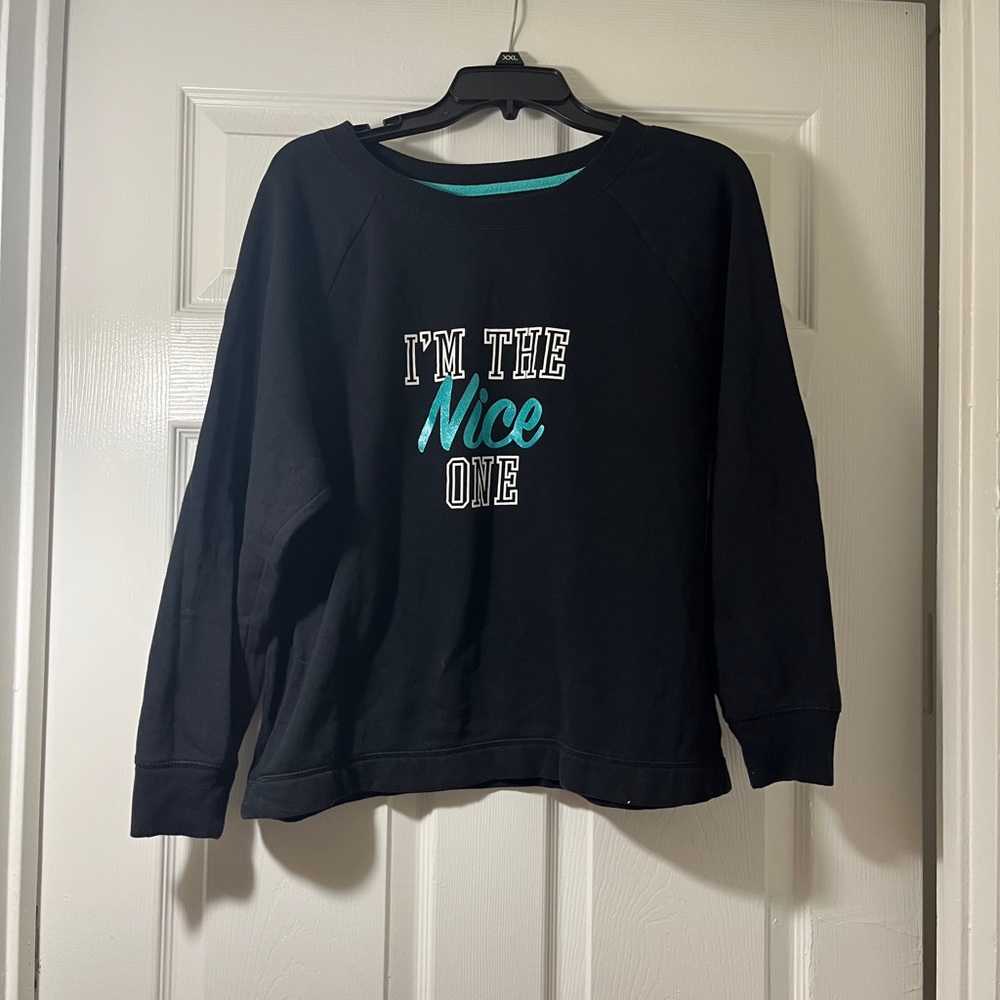SO Black‎ and Teal Sweatshirt